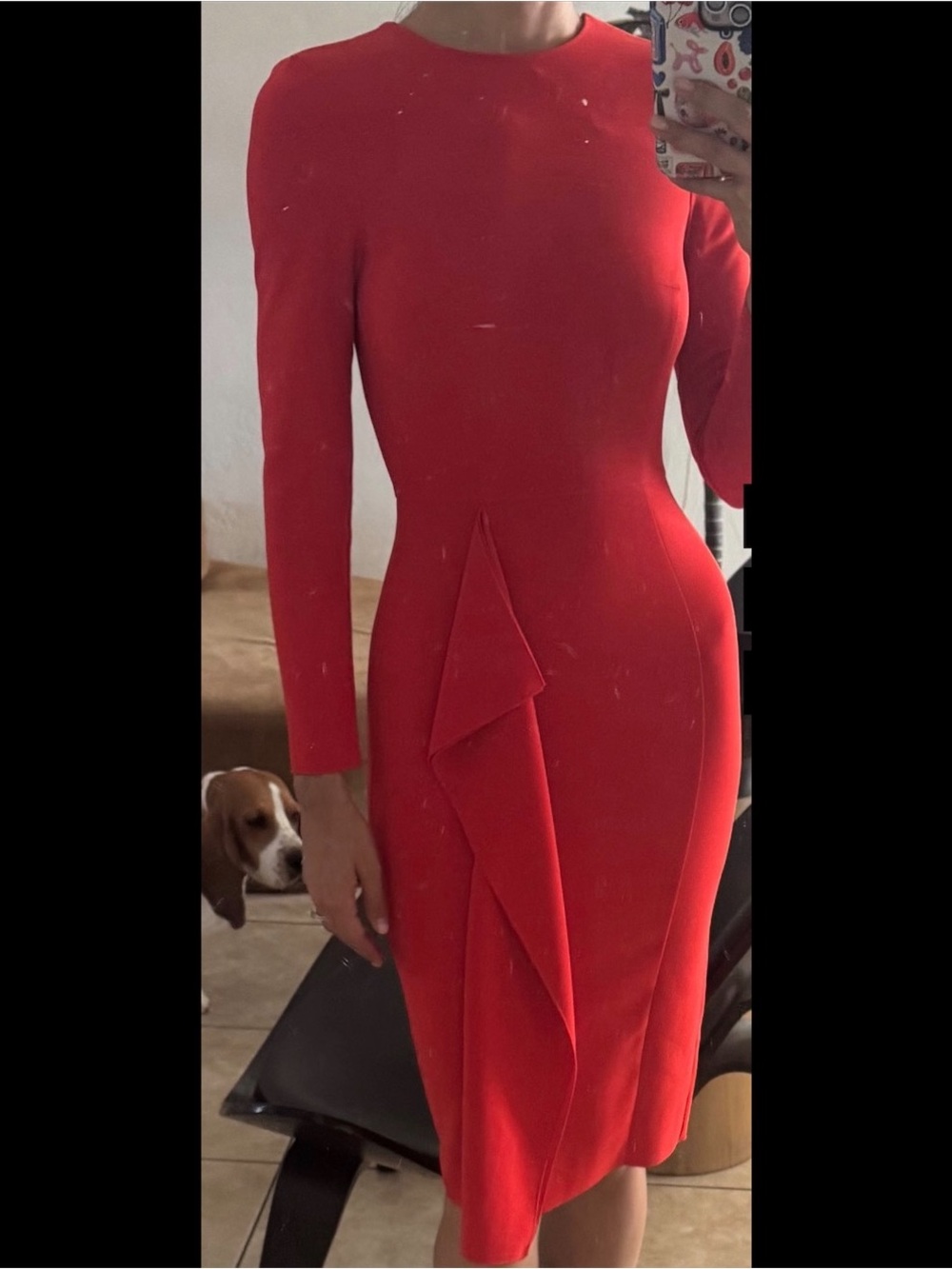 H&M Red Midi Dress